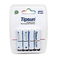 Tipsun AA Rechargeable Batteries,Ni-MH, 2000mAh High Capacity, 1000 Cycle Charged Batteries 4-Pack