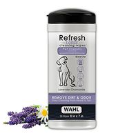 Wahl Pet Refresh Lavender Cleaning Wipes for All Dog Breeds - Use on Ears, Nose, Paws, Bottom, & Sensitive Areas - 50 Wipes