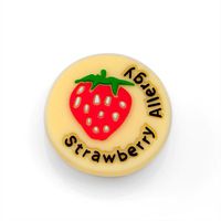 StickyJ USA Strawberry Allergy Rubber Medical Bracelet Button for Children
