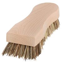 REDECKER Union Fiber Scrub Brush with Untreated Beechwood Handle, 6-1/4-Inches