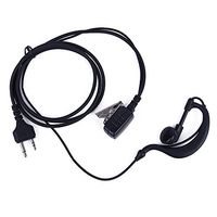 Vaorwne 2 Pin PTT Ear Hook Earpiece Earphone MIC for Midland Walkie Talkie G6/G7/G8/G9 GXT550 GXT650 LXT80, LXT110, LXT112 CB Radio