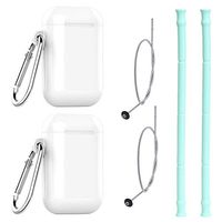 Lixada 2 Pack Collapsible Reusable Straws, Portable Foldable Silicone Drinking Straw with Case and Cleaning Brush for Travel Office Party Cold Beverage,Coffee and Smoothie