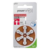 Power One Mercury Free Hearing Aid Batteries Size 312, 10 Pack of 60 Batteries (600 Batteries)
