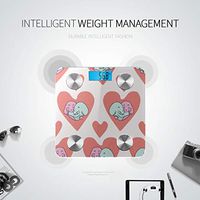 Bluetooth Fat Scale Artistic Cartoon Cute Pretty Doodle Scales Weight Body Fat Composition Monitor Analyzer with Smartphone App for Body Management-396 Lbs