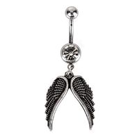 Stylish Navel Belly Ring Rhinestone Button Bar Barbell Body Piercing Jewelry Best Beauty For gift Party Jewerly Accessory Trendy Unique | Design - #01 Wing