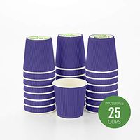 Insulated Paper Coffee Cups - Ripple Wall - Royal Purple - 4 oz - 25ct Box - MATCHING LIDS SOLD SEPARATELY: RWA0327GR, RWA0281B, RWA0281W