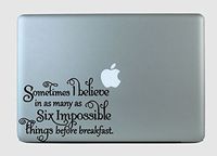SimplyVinylized Alice in Wonderland Quote Vinyl Decal Sticker Hot Pink
