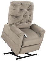Mega Motion Lift Chair Easy Comfort Recliner LC-200 3 Position Rising Electric Power Chaise Lounger - Fawn Tan Color Fabric