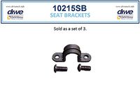 Seat Brackets (3) and Hardware for 11053a/b Rollators, 0.25 Pound