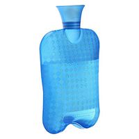 Happy Lily 1800ml Thick Transparent Hot Water Bottle, Blue, Great for Pain Relief, Hot and Cold Therapy Best Gift for Christmas