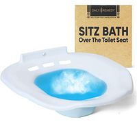 Sitz Bath Toilet SEAT - Perineal Soaking Bath for Postpartum Care, Hemorrhoid Treatment & Yoni Steam - Soothes and Cleanse Vagina/Anal Inflammation. Fits Elongated, Commode, Oval, Oblong Toilets