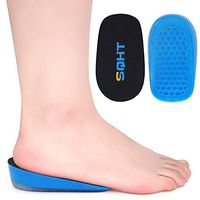 SQHT's Height Increase Insoles - Heel Shoe Lift Inserts for Achilles Tendonitis and Leg Length Discrepancy, Heel Cushion for Men & Women (Large (1" Height))