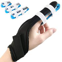 Finger Splint, Teroys Trigger Finger Support Brace for Mallet Middle Pinky Broken Fingers Straightening Arthritis 3-Size Aluminum with Nylon Sleeves
