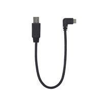 MXTECHNIC USB C 90 Degree Right Angle Cable Extension USB 3.0 Type c Cable 25cm Male for Data Sync and Charging- Black