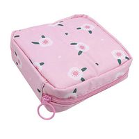 ZALING Cartoon Pattern Printed Sanitary Napkins Bag Multifuction Menstrual Cup Pouch Washable Key Jewelry Storage Bag, Color 1