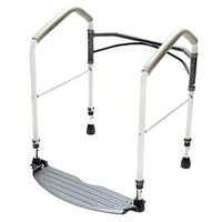 XIHAA Stand Alone Toilet Rail, Medical Bathroom Safety Assist Frame Grab Bars and Railings for Elderly, Handicap and Disabled