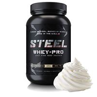 Steel Supplements Whey-PRO Whey Protein Powder Supplement Supports Lean Muscle Gains 3 Pounds (French Vanilla)