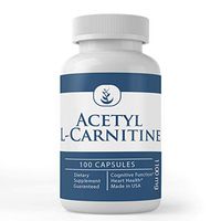 100% Pure Acetyl L-Carnitine (ALCAR), 100 Capsules, 1100 mg Serving, Gluten-Free, Made in The USA, Natural & Potent, Lab Verified, Filler-Free, Undiluted & No-Additives
