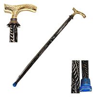 Eve.Store Brass Nautical Derby Style Handle Cane Men Strong Sturdy Wood Walking Stick.