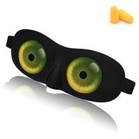 HYCLES Sleep Mask with 3D Angel Eye Labeling & Ear Plugs Ultra Lightweight Eye Mask Polyster Eyeshade Adjustable Strap Blindfold for Men Women and Kids