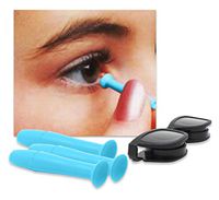 Contact Lens RGP Remover Tool, DMV Ultra Lens Handler, 3 Pack Blue w/Free Black Contact Lens Case