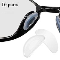 Fansport 16 Pairs Eyeglasses Nose Pad Adhesive Silicone Eyewear Nose Pad