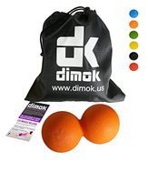 dimok Massage Balls - Peanut Ball - Lacrosse Balls - Trigger Point Therapy Ball - Good for Muscle Knots Yoga Therapy Self Massage Therapy (Orange - Peanut Ball)