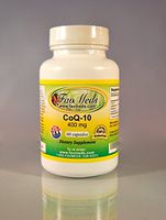 CoQ-10 Q-10 coq10 CO Q10 co-Enzyme 400mg - Various Sizes. Made in USA (1 Bottle - 60 Capsules)