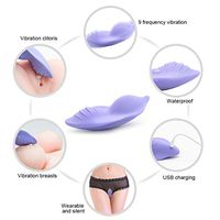 Butterfly Wearable Toys, Mini Finger Vibrantor Toys with 9 Vibranting Modes Women Female Couples Waterproof