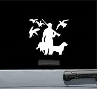 Hunting Duck Hunter Vinyl Decal Sticker (WHITE)