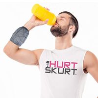 HurtSkurt - 2 in 1 - Harness-Free Fashionable Cold Therapy Compression Gel Sleeve & Ice Pack Stretch-to-Fit Small (Blackout)