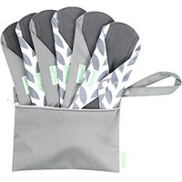 Wegreeco Bamboo Reusable Sanitary Pads (Stylish Pattern) - Cloth Sanitary Pads | Light Incontinence Pads | Reusable Menstrual Pads - 6 Pack Pads, 1 Cloth Mini Wet Bag Bonus (Small, Luxury)