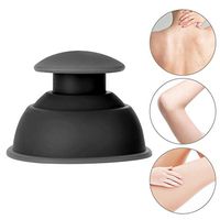 Anti Cellulite Cup, Silicone Vacuum Cups, Moisture Absorber Anti Cellulite Vacuum Cupping Cup Massage,Chinese Medical Vacuum Body Cupping Set Massage Therapy Acupressure(Black)