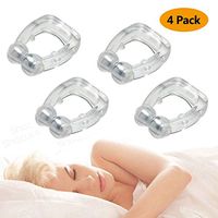 Silicone Magnetic Anti Snore Clip, Stop Snoring Nose Clip Sleep Sleeping Aid Relieve Snore for Men Women 4 Pack