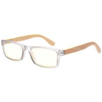 Reduce Eyestrain,UV Protection Computer Reading - Anti UV Glare Harmful Blue Light Computer Glasses (Gray frame/bamboo feet, 2.50)