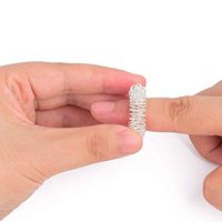 TIIARS Spiky Sensory Finger Rings (Pack of 10) - Great Fidget/Sensory Toy for Kids and Adults - Spiky Finger Ring/Acupressure Ring Set (10)