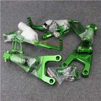 Frames & Fittings RiderJacky Motorcycle CNC Aluminum Front &Rear Foot Pegs Rest Pedal Foot Rest Rearset for Benelli TNT125 TNT 125 2016 2017 2018 - (Color: Green)