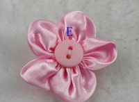 20pcs Five Leaves and Flowers of Satin Buttons DIY Craft Appliques Pick Color (E)