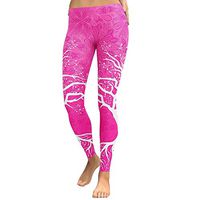 Meikosks Womens Gradient Yoga Tights Print Trousers Sports High Waist Pants Running Fitness Leggings