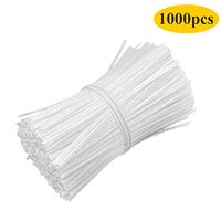 1000 Pieces 3mm Nasal Strips Cable Wire Tie Reusable for Home Supplies (1000 Pcs, White)