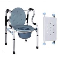 Luckya Foldable Elderly Walker Aluminum Alloy Disabled Toilet Seat Rehabilitation Equipment Toilet Chair (no Wheel/with Seat Plate) Non-Slip Walking Stick with Hospital
