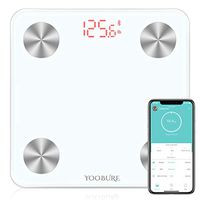 Bluetooth Body Fat Scale, Smart Digital Bathroom Weight Scale with Tempered Glass Platform, Body Composition Analyzer Wireless BMI Scale Health Monitor 400lb