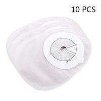 JIN 10PCS Colostomy Bags Ostomy Supplies Closure Stoma Pouch Cut-to-Fit 15MM-60MM for Ileostomy Stoma Care