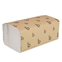 Boardwalk BWK 6212 10.5" Length, 9.3" Width 1-Ply Single-Fold Bleached Towel