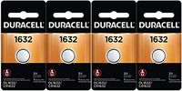 2 X 4 Pcs Fresh Duracell Lithium Battery ECR1632 CR1632 DL 1632 3V Batteries