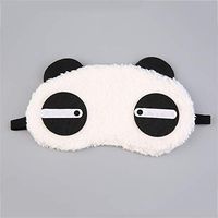 Cute Design Plush Panda Face Eye Travel Sleeping Soft Eye Mask Blindfold Shade Portable Sleeping Eye Cover