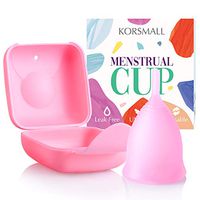 Reusable Menstrual Cups - 100% Medical Grade Silicone Period Cups -Natural Alternative to Pads and Tampons - Sizes Small or Large(Pink,S)