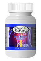 Bio Calcium with Vitamin D Supplement 400mg 180s [5 Bottles] by Total Natural, Bone Health Support Supplement Promotes Uptake of Calcium, Joint Health