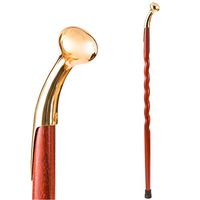 Handcrafted Wood Walking Cane - Made in the USA by Brazos - Twisted Padauk Hame Top - 40 Inches