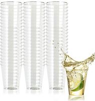 250 Disposable Hard Plastic Shot Glasses, Crystal Clear 2oz - Heavy Duty, Reusable Party Shot Cups - for Jello Shots Whiskey Sample Food Wine Tasting Desserts Weddings Birthdays Christmas.
